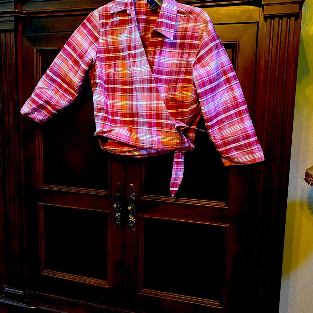 Size 10 Charter club pink and white Jacket